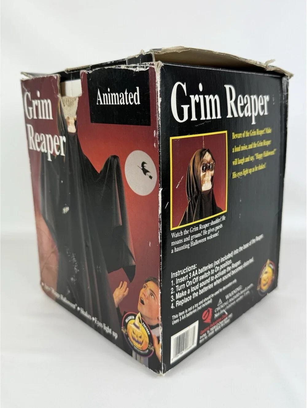 Gemmy Halloween Factory EERIE GRIM REAPER Decoration Shake Groan Sound Activated